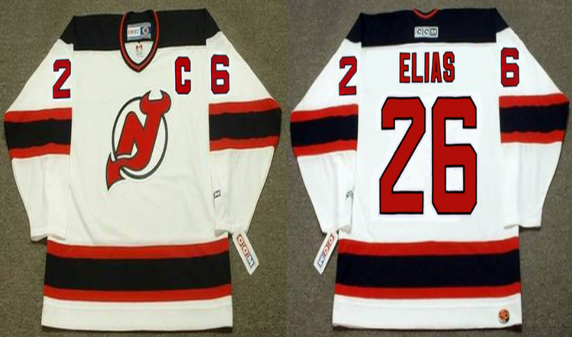 2019 Men New Jersey Devils 26 Elias white CCM NHL jerseys
